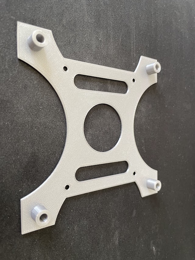 Top of the plate at an angle.